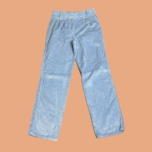 NEW Aritzia Sunday Best Ribbed Corduroy Straight Leg Pants Light Blue Sz 2